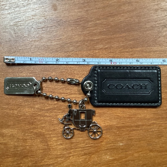 Coach Leather and Silver-Tone Bag Charms/Bag Tags/Hang Tags - Picture 5 of 9